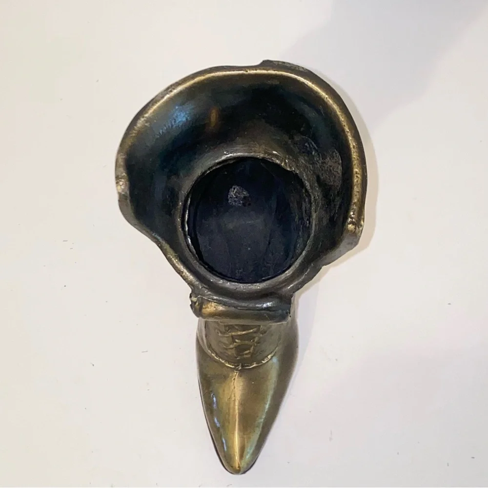 Vintage Cast Bronze Victorian Boot Planter - Picture 10 of 13